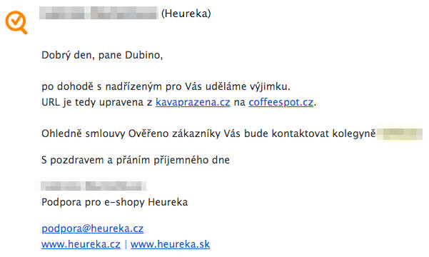 Heureka certifikace e-shopu