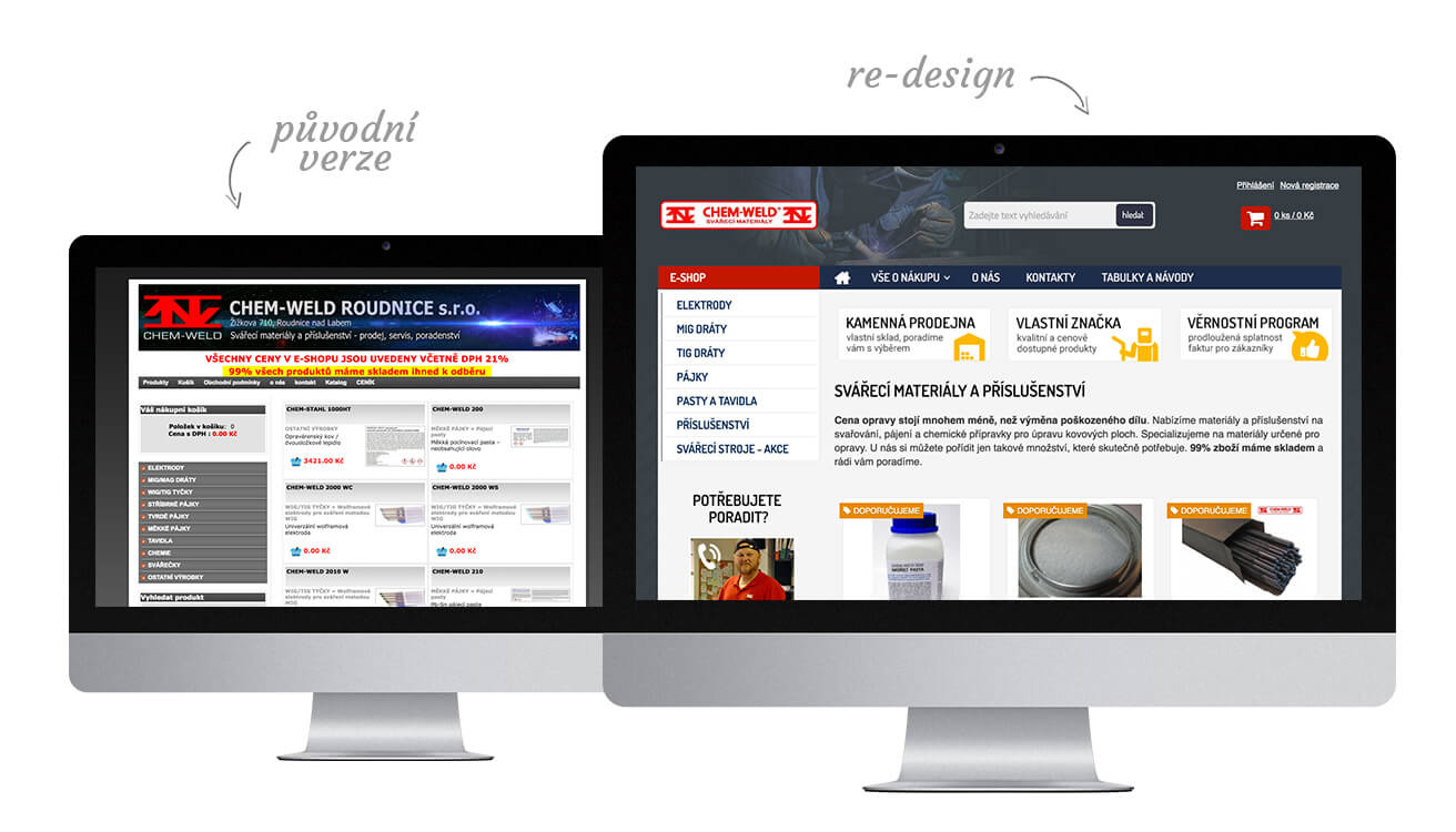 Re-design e-shopu Chemweld