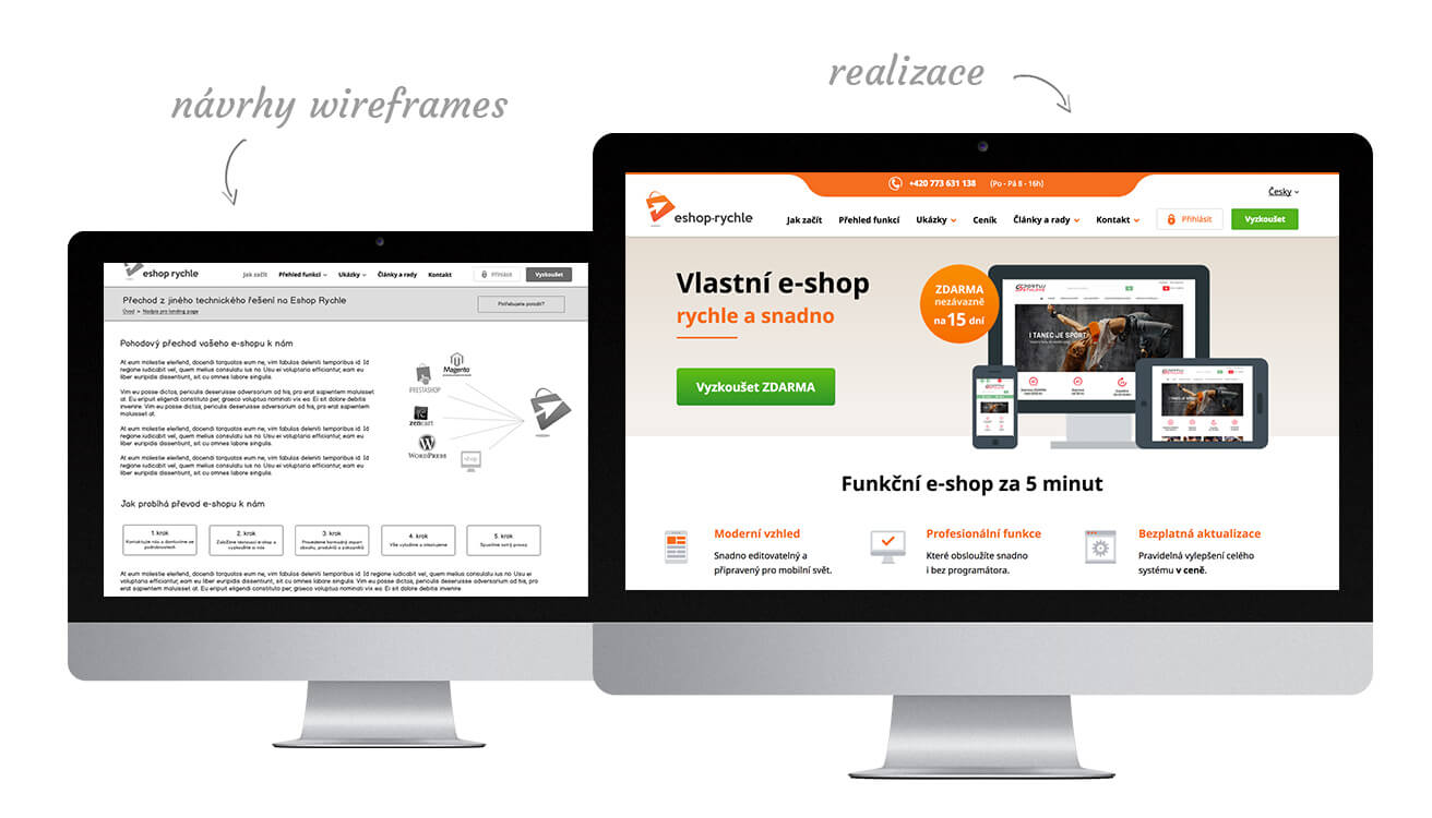 Design webu Eshop Rychle