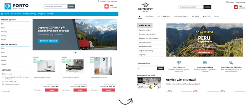 Redesign e-shopu na krabicovém řešení