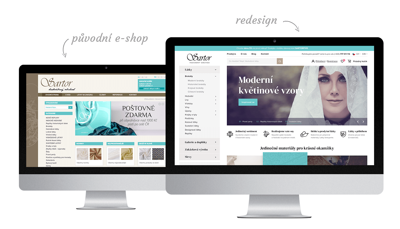 Re-design e-shopu Sartor